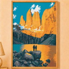 Kit Paint by Number Torres del Paine Pareja