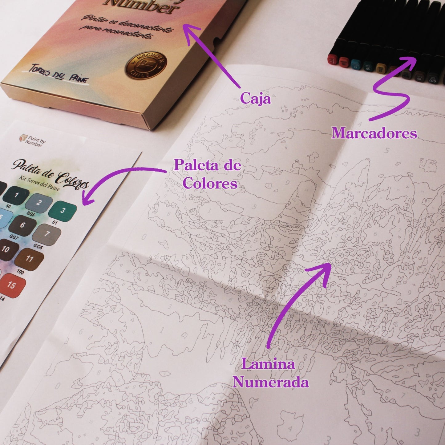 Kit Paint by Number - Labios (60 x 40cm)