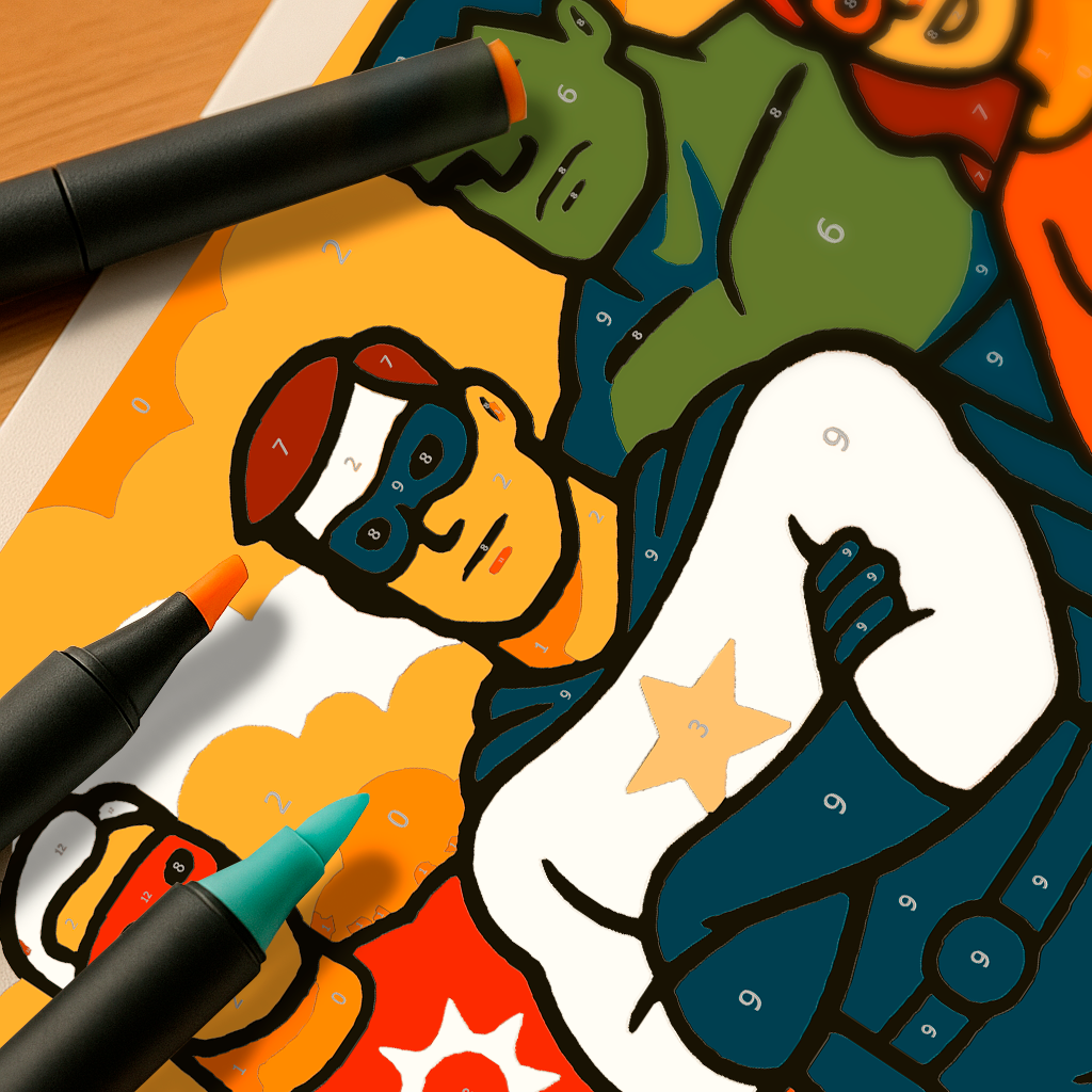 Kit Paint by Number - Super Heroes