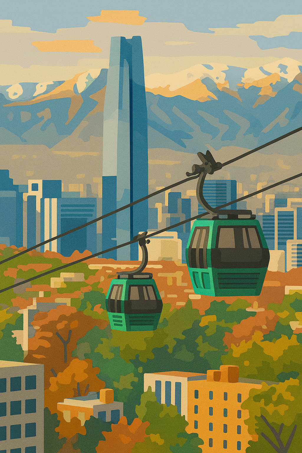 Lámina Paint by Number - Santiago (60 x 40cm) Sin marcadores