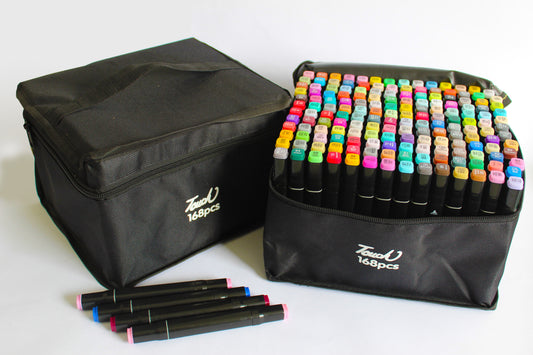 168 Marcadores Doble Punta