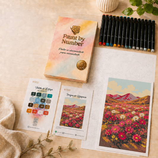 Kit Paint by Number Desierto Florido