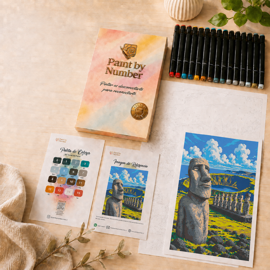 Kit Paint by Number Moai