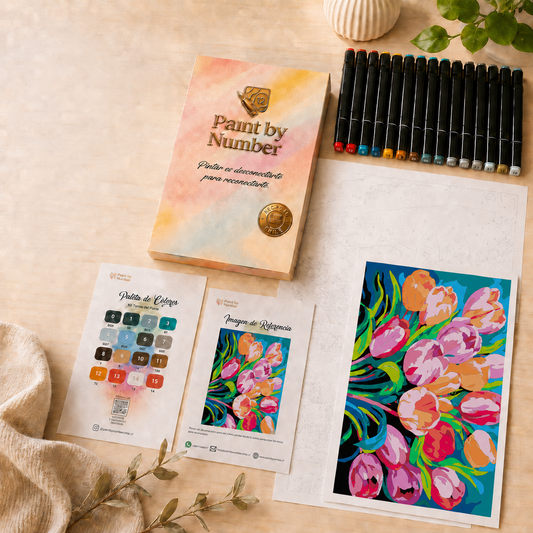 Kit Paint by Number Tulipanes