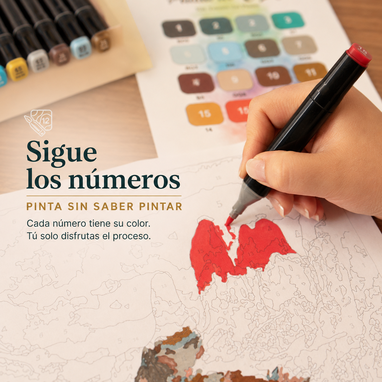 Pack Paint by Number con marcadores incluidos