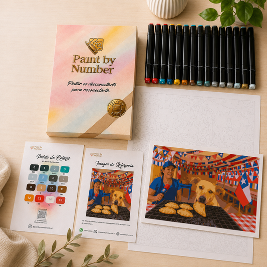 Kit Paint by Number Perro roba empanada