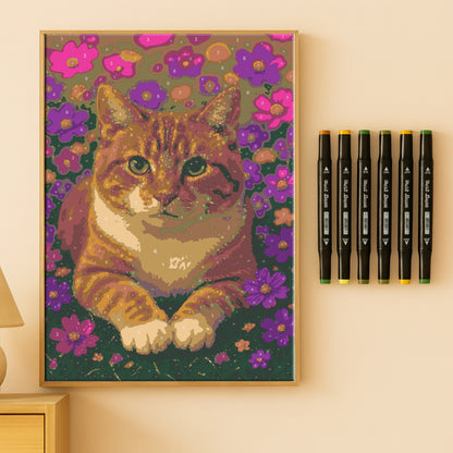 Kit Paint by Number - gato (60 x 40 cm)