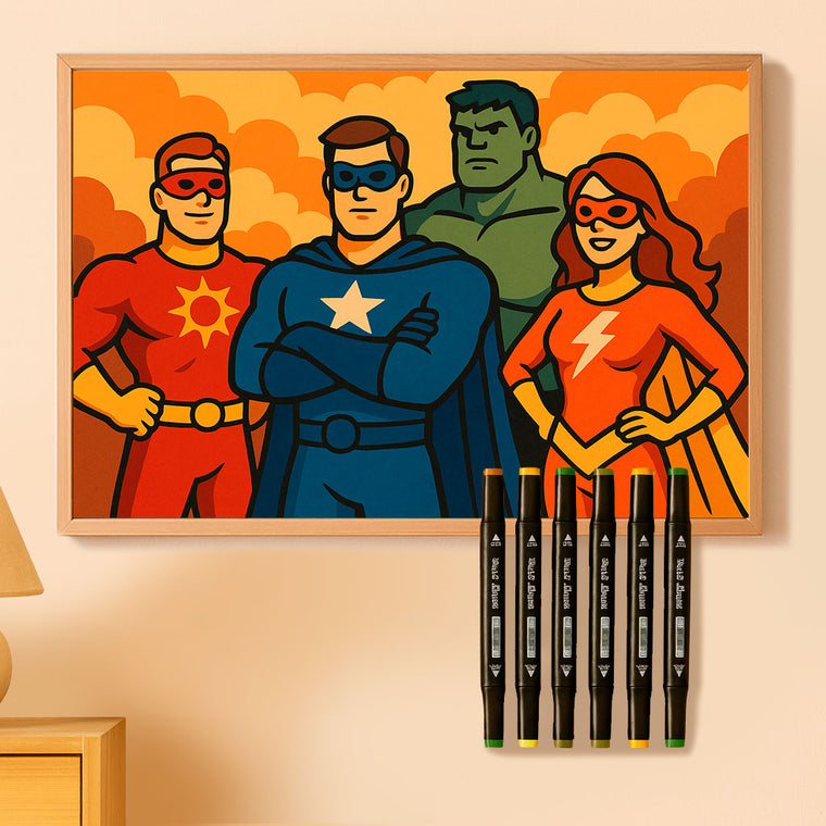Kit Paint by Number Super Heroes