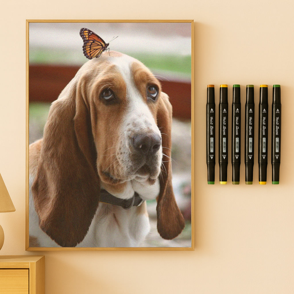 Kit Paint by Number - Basset Mariposa (60 x 40cm)