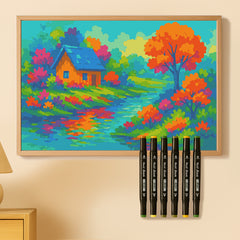 Kit Paint by Number Casa en el rio