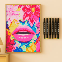 Kit Paint by Number Labios