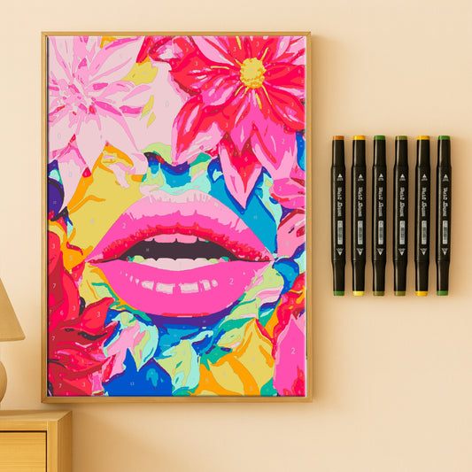Kit Paint by Number - Labios (60 x 40cm)