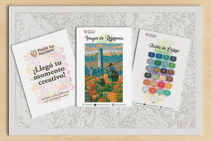 Lámina Paint by Number - Santiago (60 x 40cm) Sin marcadores