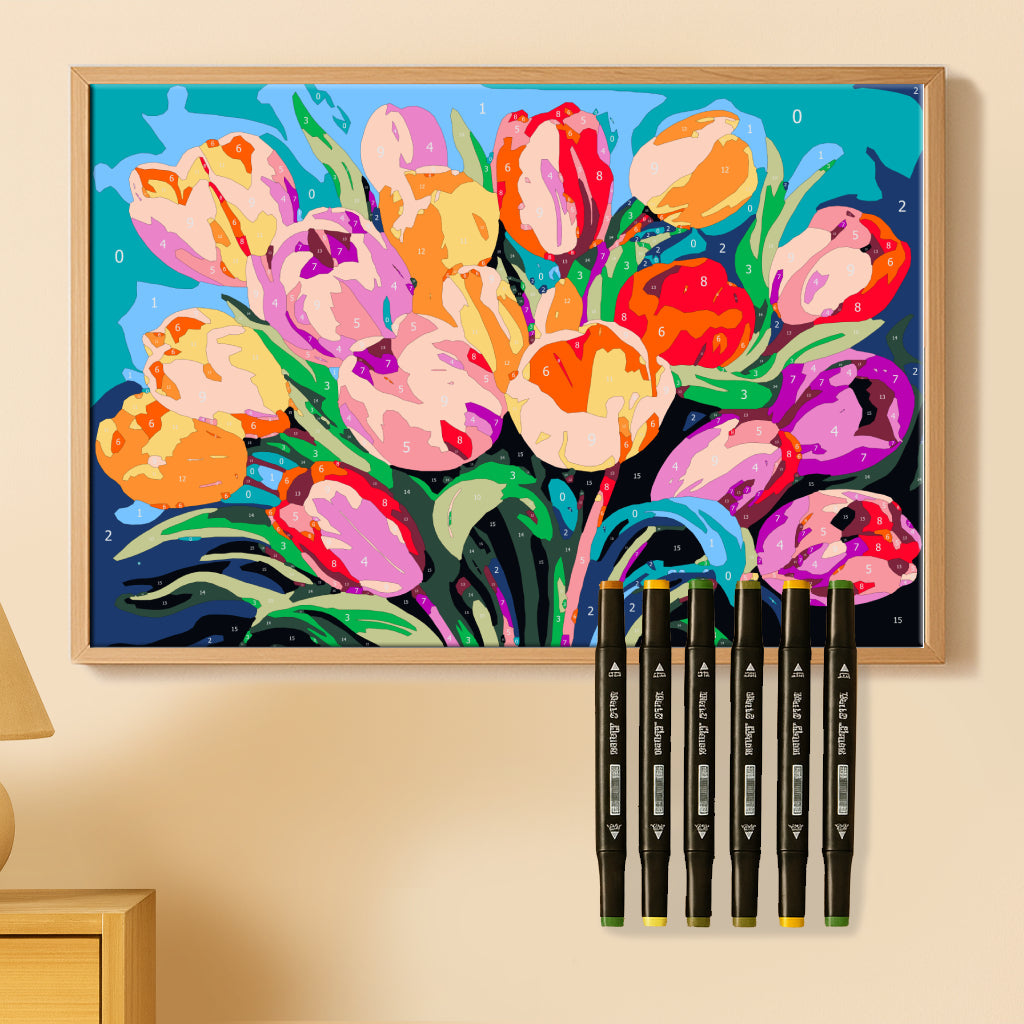 Kit Paint by Number - Tulipanes (60 x 40cm)